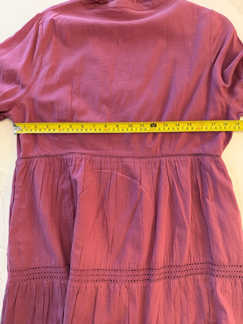 Sundance Mauve Ruffle Tiered Dress - Picture 5 of 8